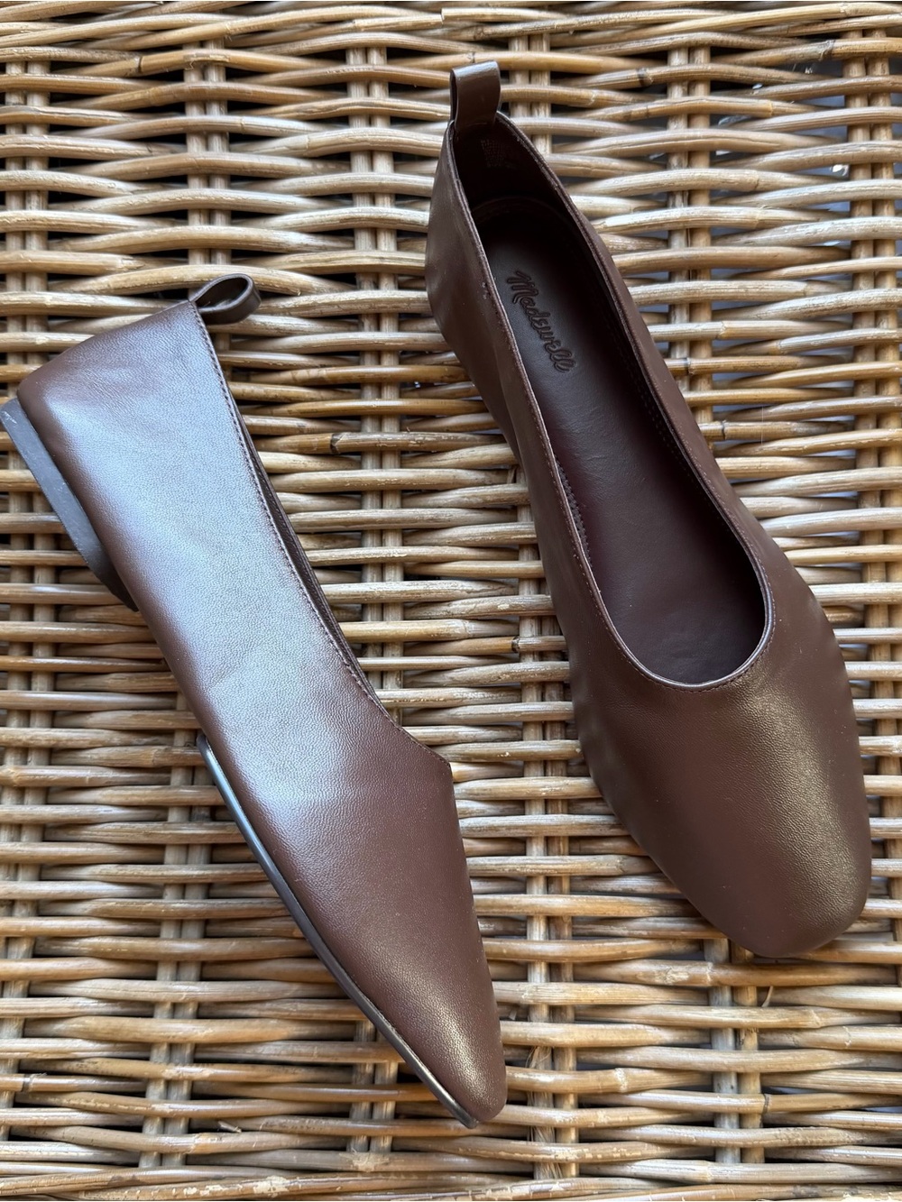 Madewell The Freya Glove Ballet Flat in Coffee Size 9.5 Brown Leather Shoes